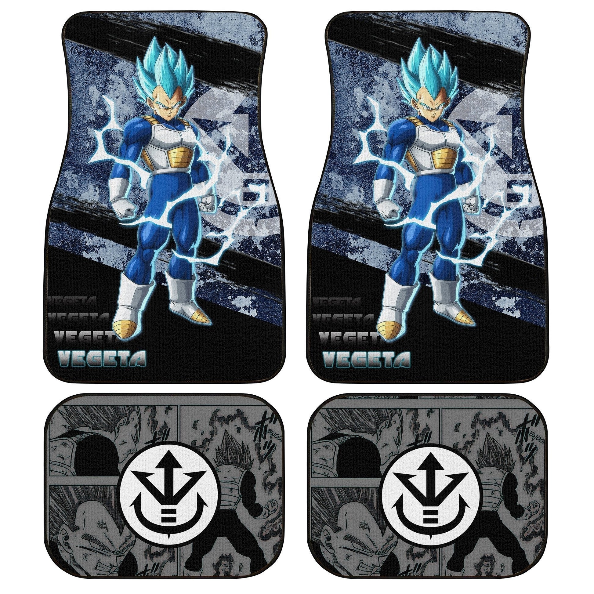 Vegeta Blue Car Floor Mats Custom Anime Dragon Ball Car Accessories - Gearcarcover - 1