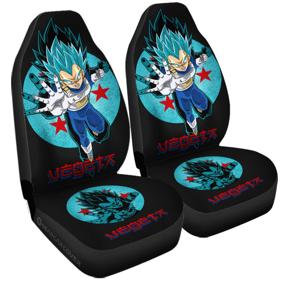 Vegeta Blue Car Seat Covers Custom Dragon Ball Anime Car Accessories - Gearcarcover - 3