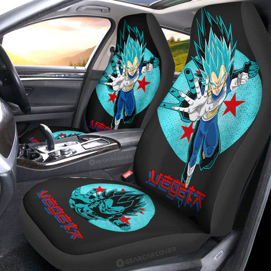 Vegeta Blue Car Seat Covers Custom Dragon Ball Anime Car Accessories - Gearcarcover - 1