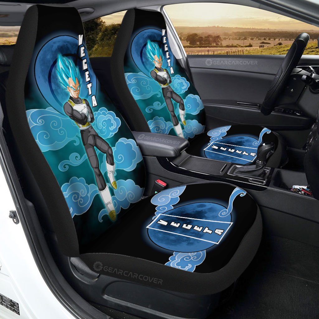 Vegeta Blue Car Seat Covers Custom Dragon Ball Anime Car Accessories - Gearcarcover - 1