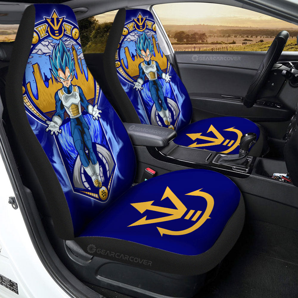 Vegeta Blue Car Seat Covers Custom Dragon Ball Car Interior Accessories - Gearcarcover - 2