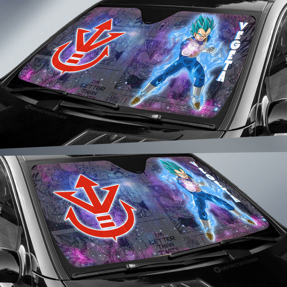 Vegeta Blue Car Sunshade Custom Dragon Ball Anime Car Accessories Galaxy Style - Gearcarcover - 2