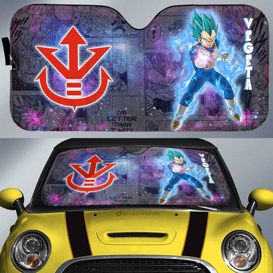 Vegeta Blue Car Sunshade Custom Dragon Ball Anime Car Accessories Galaxy Style - Gearcarcover - 1