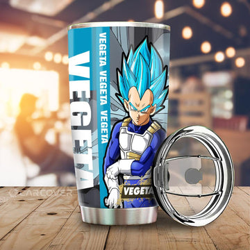 Vegeta Blue Tumbler Cup Custom Anime Dragon Ball Car Accessories - Gearcarcover - 1