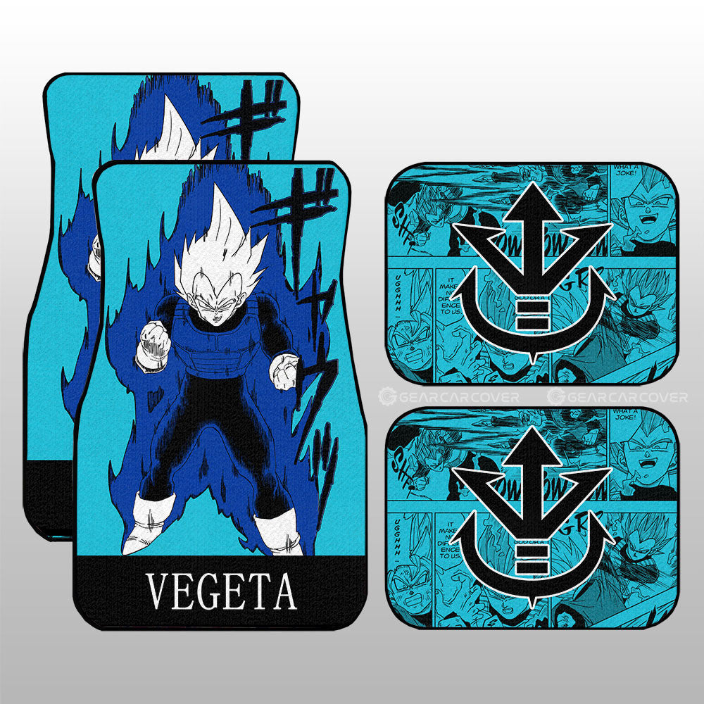 Vegeta Car Floor Mats Custom Dragon Ball Anime Manga Color Blue - Gearcarcover - 1