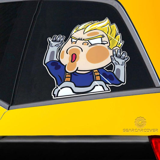 Vegeta Hitting Glass Car Sticker Custom Dragon Ball Anime Car Accessories For Anime Fans - Gearcarcover - 2