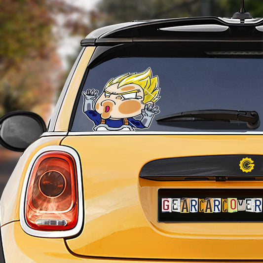 Vegeta Hitting Glass Car Sticker Custom Dragon Ball Anime Car Accessories For Anime Fans - Gearcarcover - 1