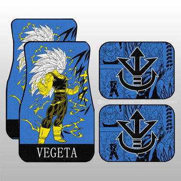 Vegeta SSJ Car Floor Mats Custom Dragon Ball Anime Manga Color Style - Gearcarcover - 1