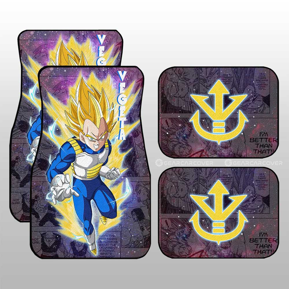 Vegeta SSJ Car Floor Mats Custom Galaxy Style Dragon Ball Anime Car Accessories - Gearcarcover - 1