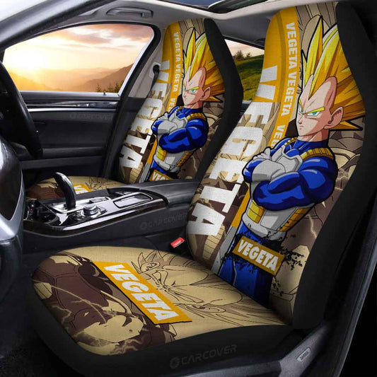 Vegeta SSJ Car Seat Covers Custom Dragon Ball Anime Car Accessories - Gearcarcover - 2