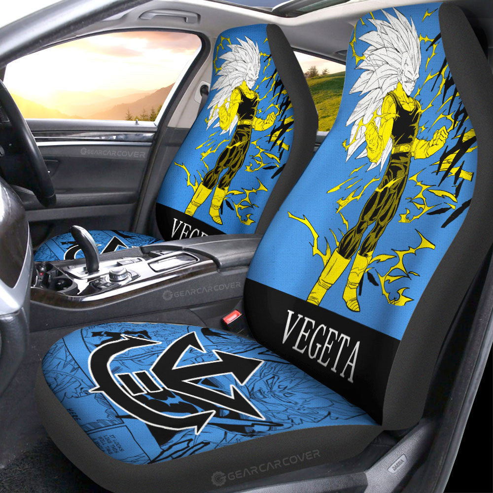Vegeta SSJ Car Seat Covers Custom Dragon Ball Anime Manga Color Style - Gearcarcover - 2