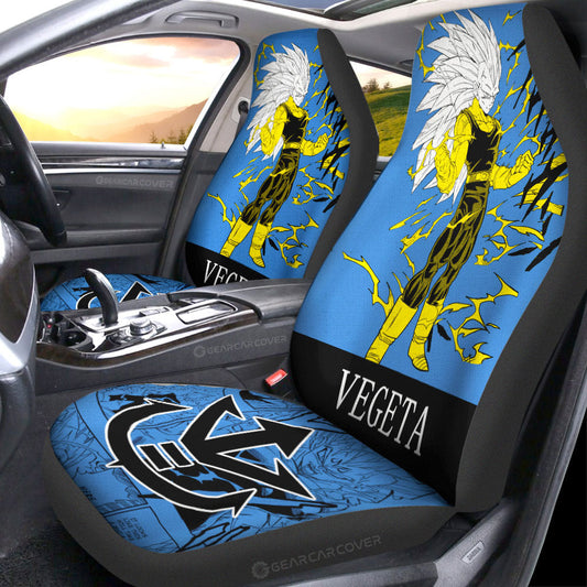 Vegeta SSJ Car Seat Covers Custom Dragon Ball Anime Manga Color Style - Gearcarcover - 2