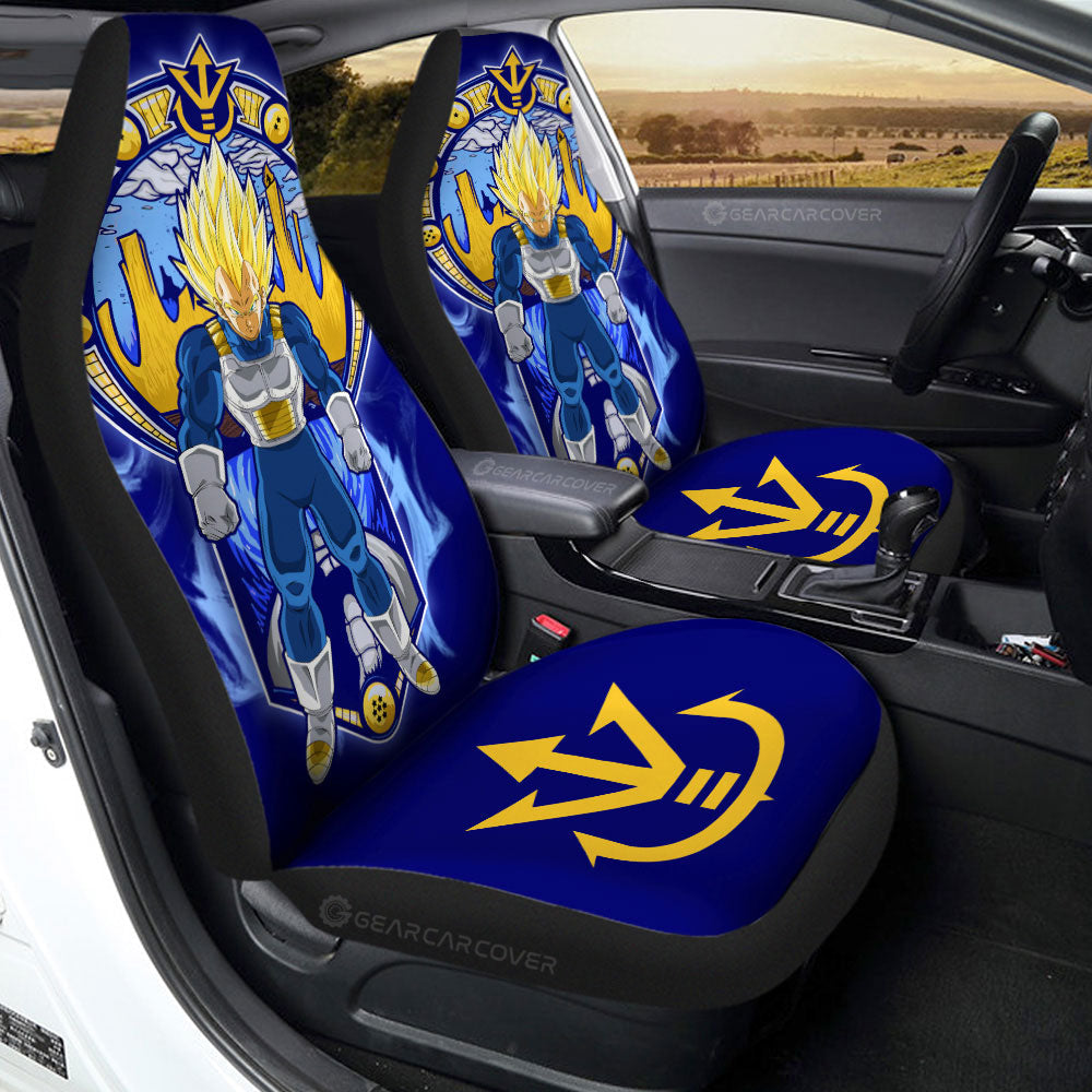 Vegeta SSJ Car Seat Covers Custom Dragon Ball Car Interior Accessories - Gearcarcover - 2