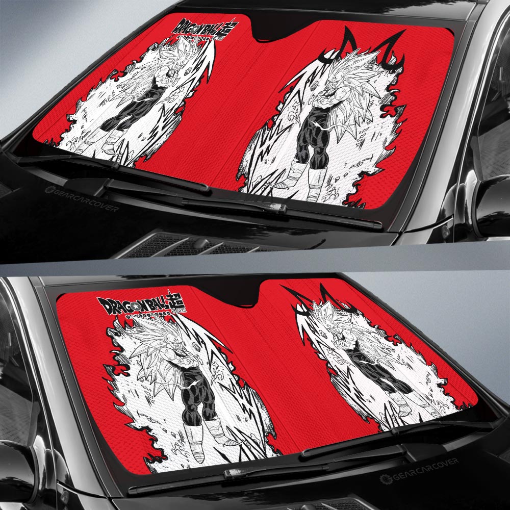 Vegeta SSJ Car Sunshade Custom Dragon Ball Anime Car Accessories Manga Style - Gearcarcover - 2