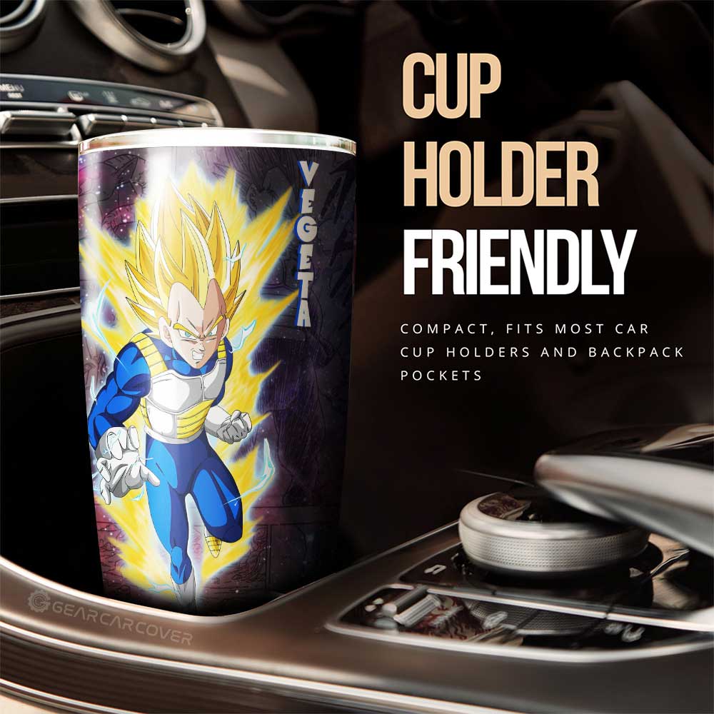 Vegeta SSJ Tumbler Cup Custom Dragon Ball Anime Car Accessories Galaxy Style - Gearcarcover - 2