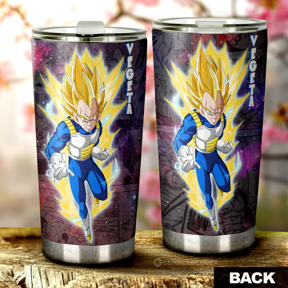 Vegeta SSJ Tumbler Cup Custom Dragon Ball Anime Car Accessories Galaxy Style - Gearcarcover - 3