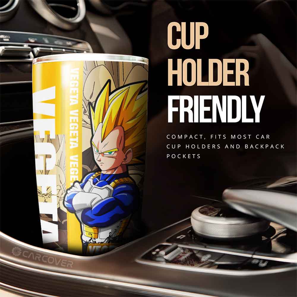 Vegeta SSJ Tumbler Cup Custom Dragon Ball Anime Car Accessories - Gearcarcover - 2