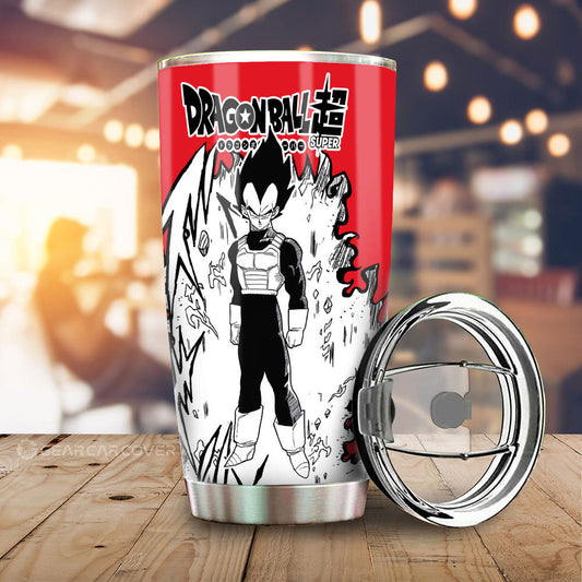 Vegeta Tumbler Cup Custom Dragon Ball Anime Car Accessories Manga Style For Fans - Gearcarcover - 1