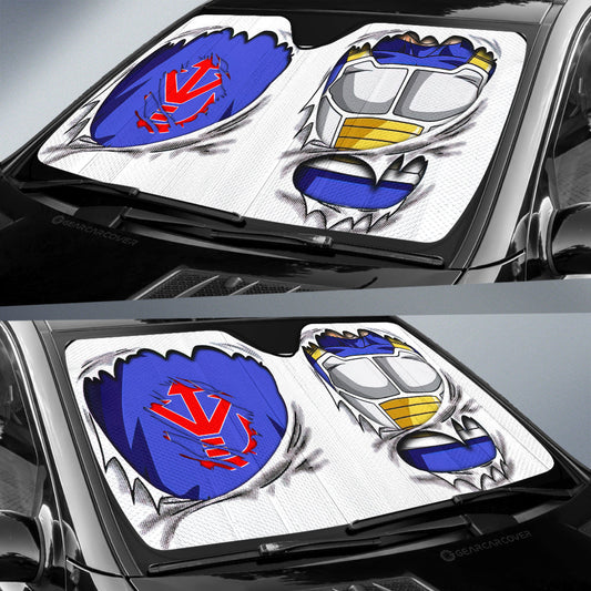 Vegeta Uniform Car Sunshade Custom Dragon Ball Anime - Gearcarcover - 2