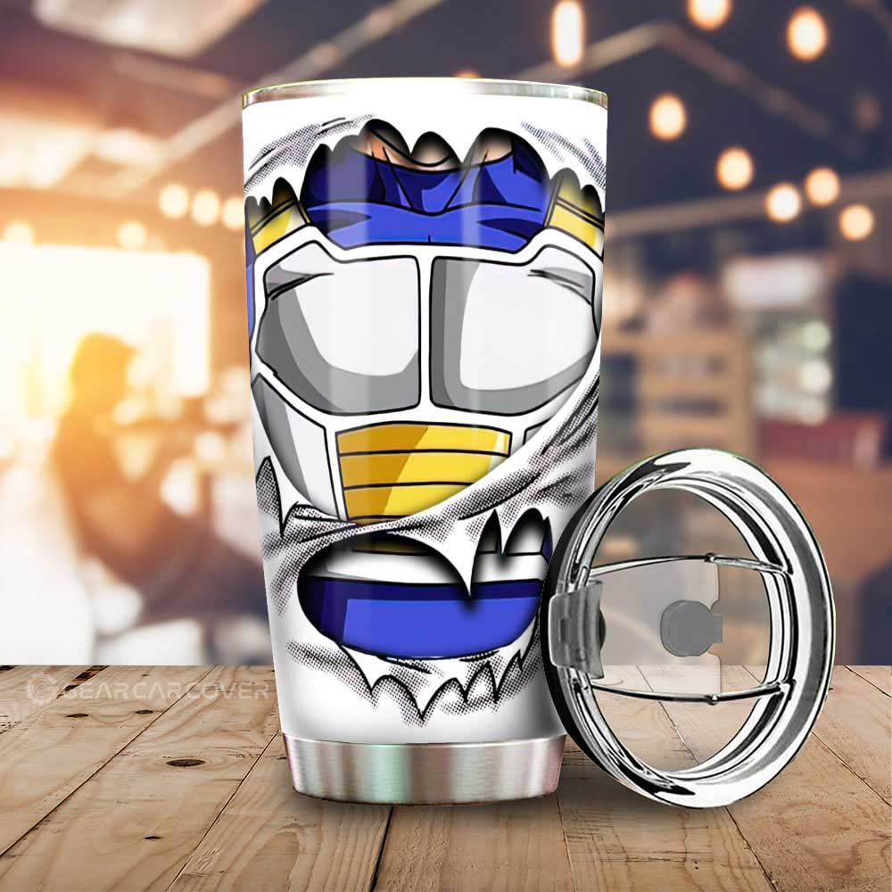 Vegeta Uniform Tumbler Cup Custom Dragon Ball Anime - Gearcarcover - 1