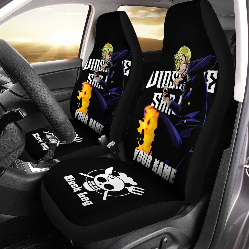 Vinsmoke Sanji Car Seat Covers Custom Name One Piece Anime Car Accessories - Gearcarcover - 1