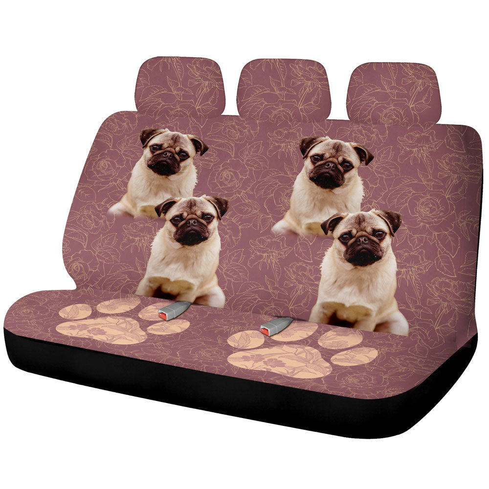 Vintage Pug Car Back Seat Covers Custom Animal Car Accessories - Gearcarcover - 1