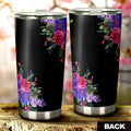 Violet Flower Tumbler Cup Custom Personalized Name Car Interior Accessories - Gearcarcover - 2