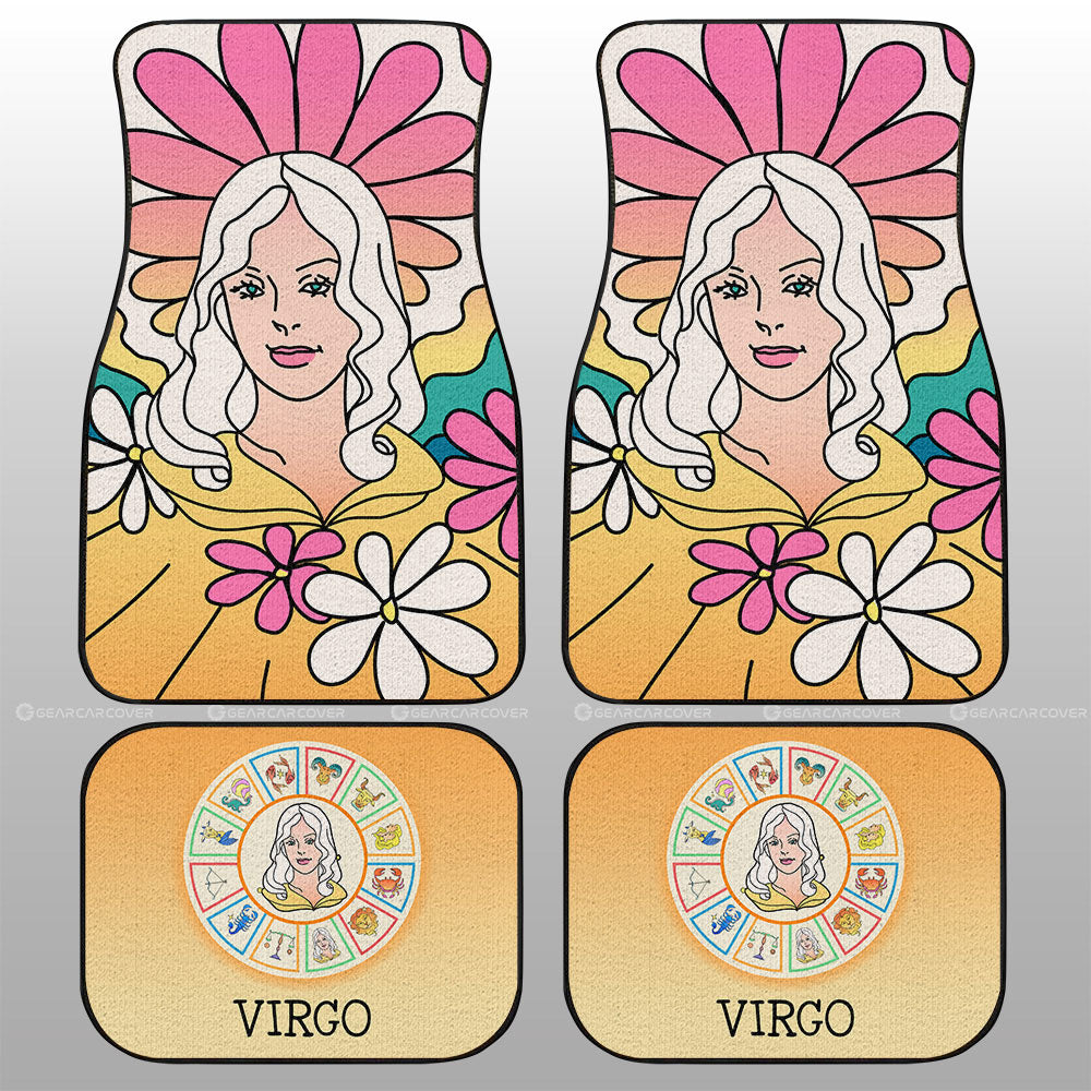 Virgo Colorful Car Floor Mats Custom Zodiac Car Accessories - Gearcarcover - 1