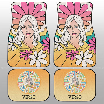 Virgo Colorful Car Floor Mats Custom Zodiac Car Accessories - Gearcarcover - 1