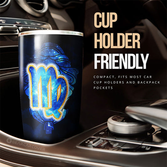 Virgo Tumbler Cup Custom Name Zodiac Car Interior Accessories - Gearcarcover - 2