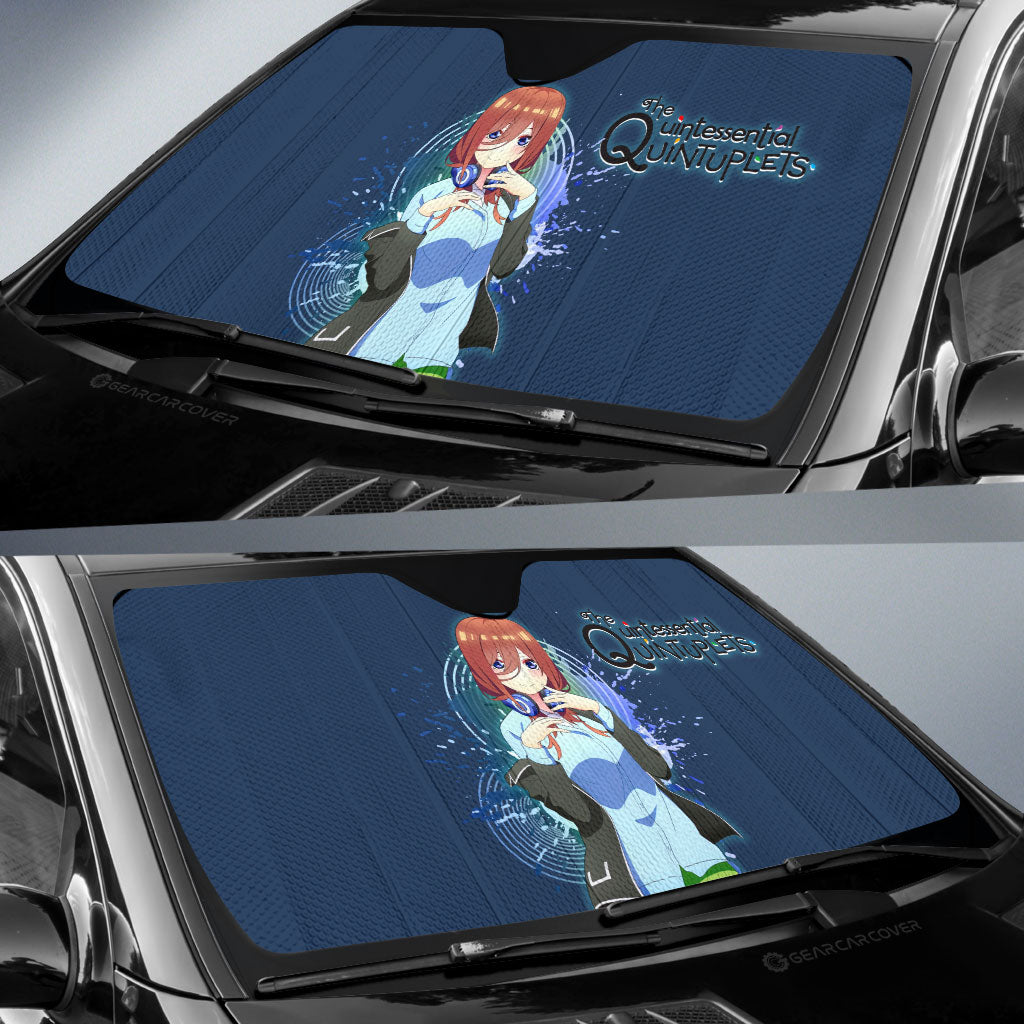 Waifu Girl Miku Nakano Car Sunshade Custom The Quintessential Quintuplets Car Accessories - Gearcarcover - 2