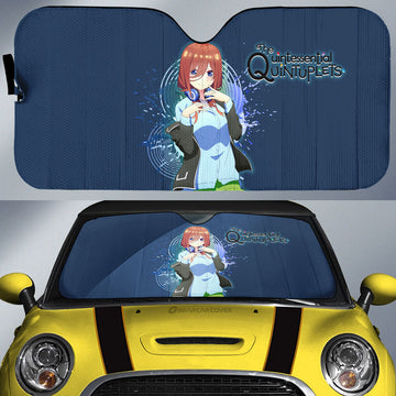 Waifu Girl Miku Nakano Car Sunshade Custom The Quintessential Quintuplets Car Accessories - Gearcarcover - 1