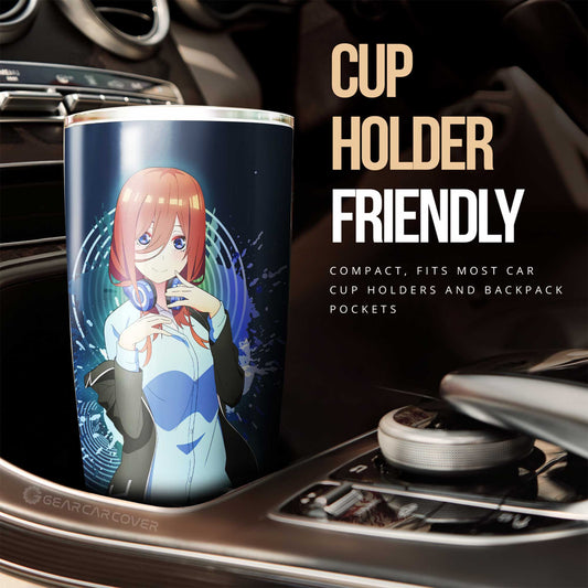 Waifu Girl Miku Nakano Tumbler Cup Custom The Quintessential Quintuplets Car Accessories - Gearcarcover - 2