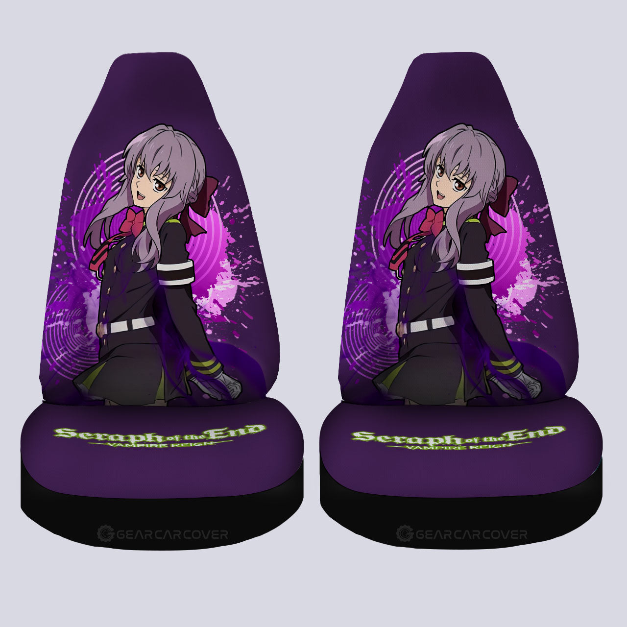 Waifu Girl Shinoa Hiiragi Car Seat Covers Custom Seraph Of The End Car Accessories - Gearcarcover - 4