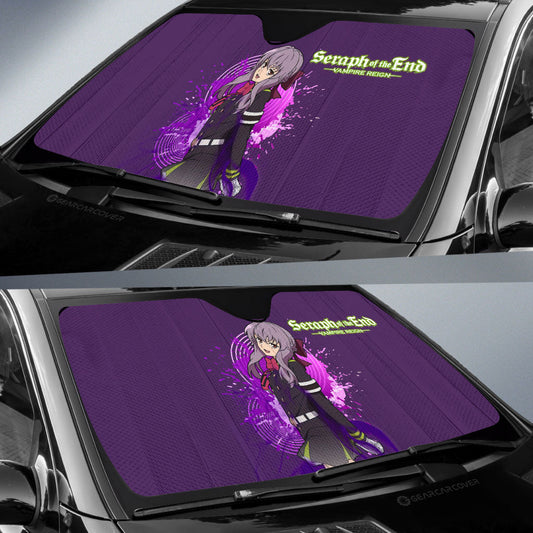 Waifu Girl Shinoa Hiiragi Car Sunshade Custom Seraph Of The End Car Accessories - Gearcarcover - 2