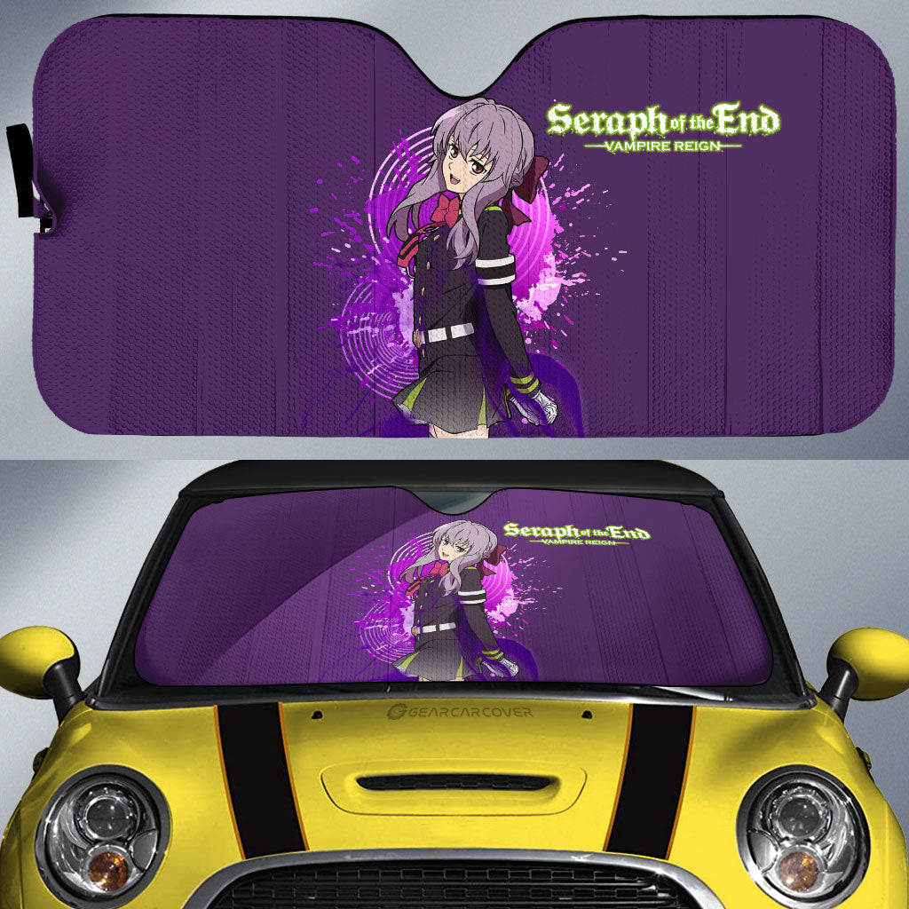 Waifu Girl Shinoa Hiiragi Car Sunshade Custom Seraph Of The End Car Accessories - Gearcarcover - 1