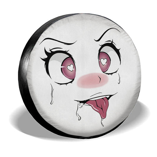 Waifu Sexy Face Spare Tire Covers Custom Ahegao Style Car Accessories - Gearcarcover - 2