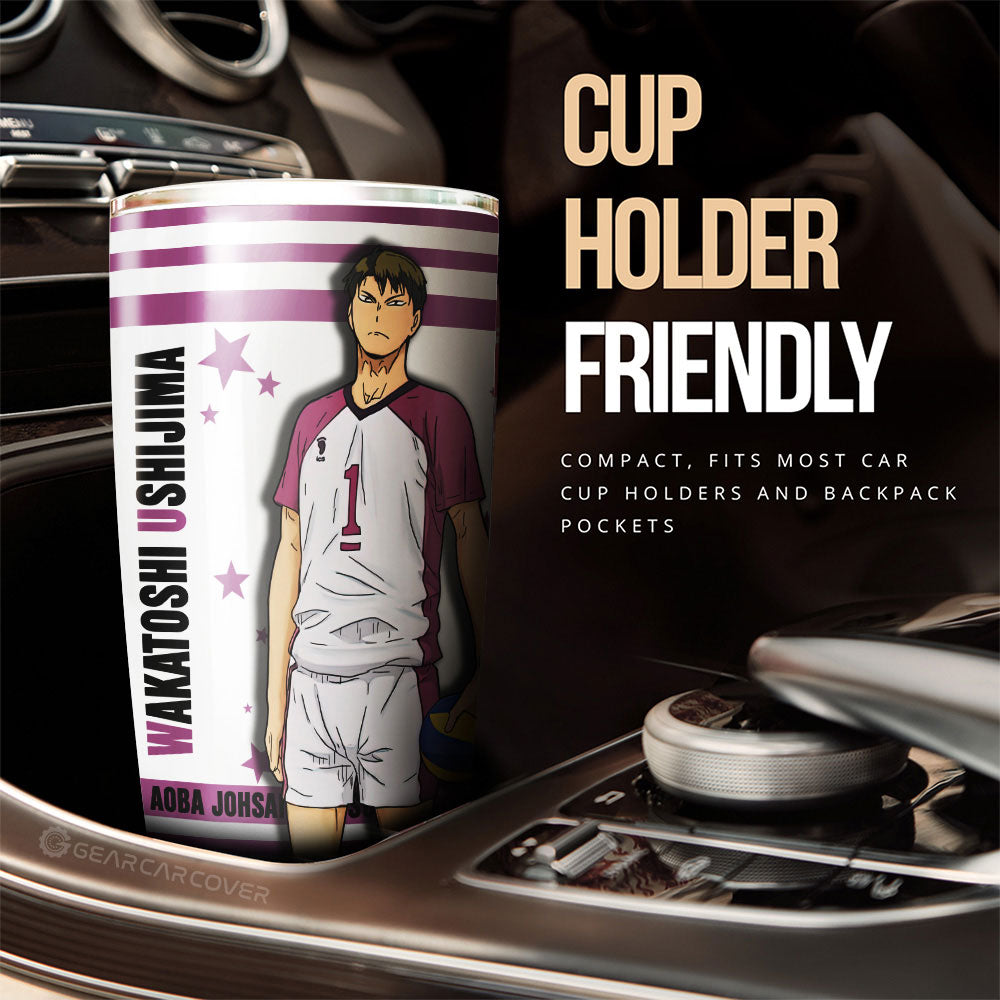 Wakatoshi Ushijima Tumbler Cup Custom Haikyuu Anime Car Accessories - Gearcarcover - 3