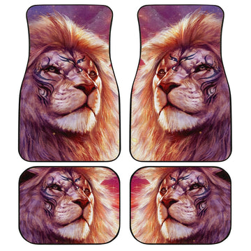 Warrior Lion Car Floor Mats Custom Lion Car Accessories - Gearcarcover - 1
