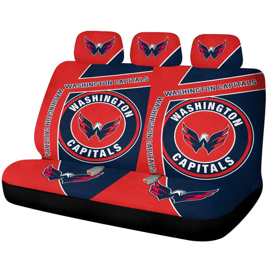 Washington Capitals Car Back Seat Cover Custom Car Accessories For Fans - Gearcarcover - 1