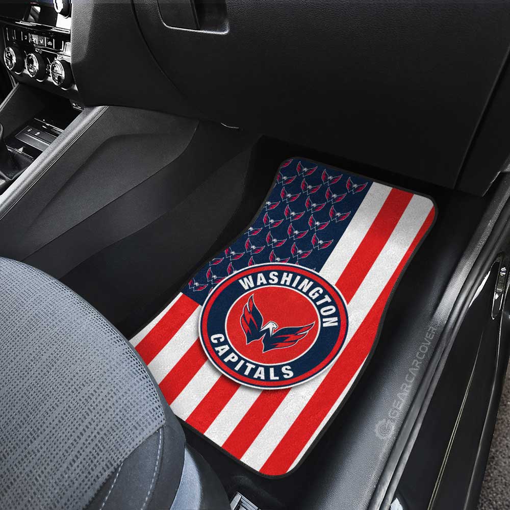 Washington Capitals Car Floor Mats Custom US Flag Style - Gearcarcover - 3