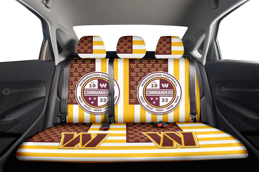 Washington Commanders Car Back Seat Cover Custom US Flag Style - Gearcarcover - 2