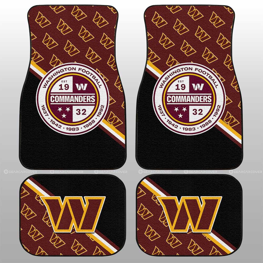 Washington Commanders Car Floor Mats Custom Car Accessories For Fans - Gearcarcover - 1