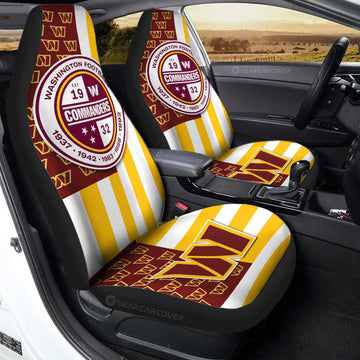 Washington Commanders Car Seat Covers Custom US Flag Style - Gearcarcover - 1