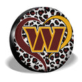 Washington Commanders Spare Tire Cover Custom Leopard Heart For Fans - Gearcarcover - 3