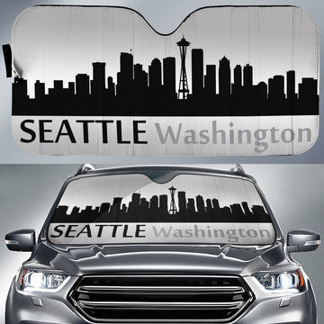 Washington Seattle Skyline Car Sunshade Custom Car Accessories - Gearcarcover - 1