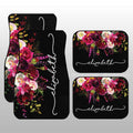 Watercolor Flowers Car Floor Mats Custom Personalized Name Car Accessories - Gearcarcover - 3