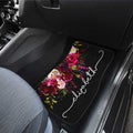 Watercolor Flowers Car Floor Mats Custom Personalized Name Car Accessories - Gearcarcover - 4
