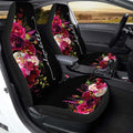 Watercolor Flowers Car Seat Covers Custom Personalized Name Car Accessories - Gearcarcover - 3