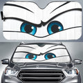 White Angry Eyes Car Sunshade Custom Funny Car Accessories - Gearcarcover - 1